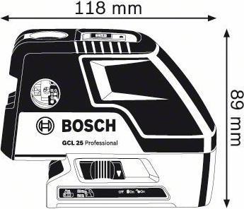 Actual product image Bosch Professional Gcl 25 + Bt 150