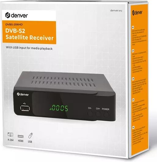 Immagine prodotto Denver DTB-133 Sintonizzatore TV digitale DVB/lettore digitale (DVB-T2)