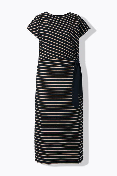 Produktbild Ulla Popken Maxikleid, Ringel, Slim, Rundhals, Halbarm (62)