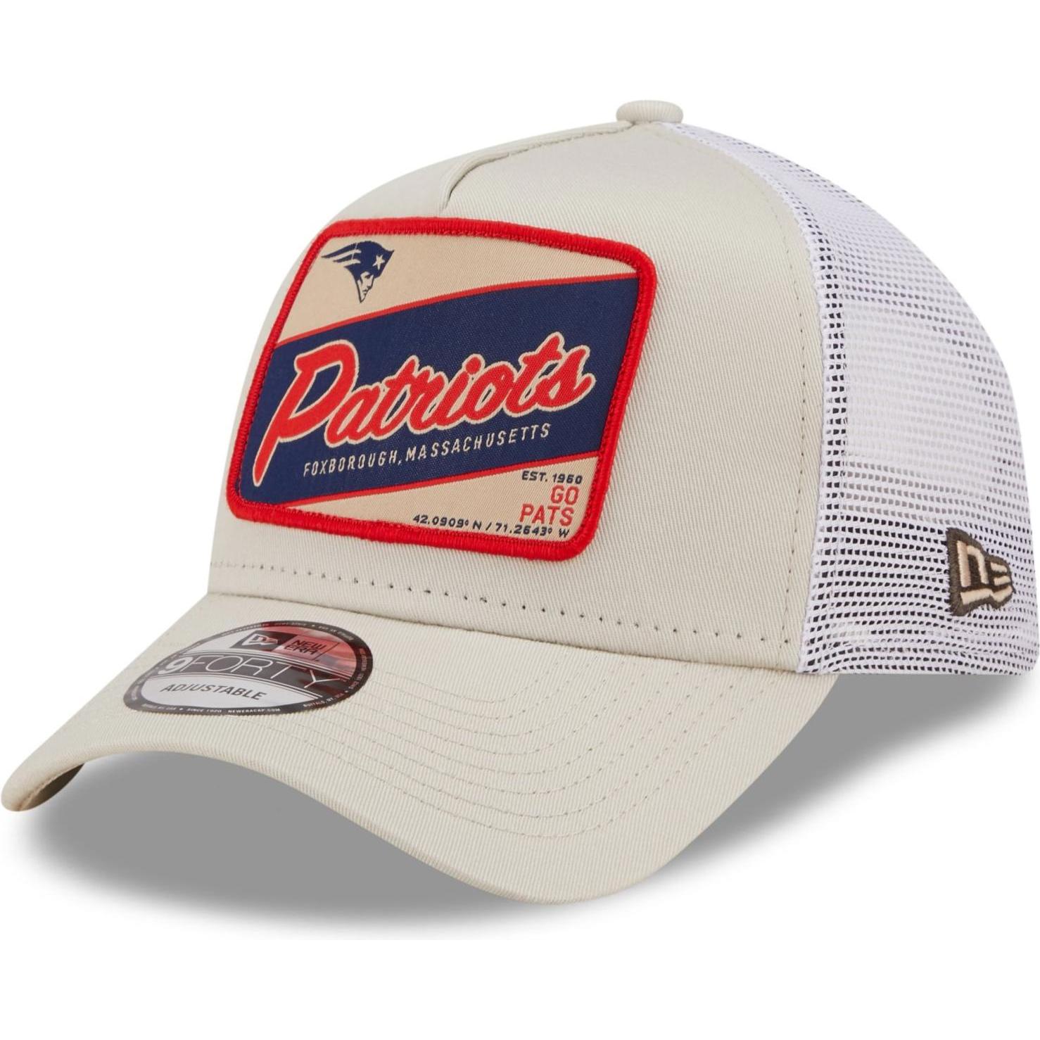 New Era, Herren, Cap, Aframe Trucker New England Patriots, Beige, (One Size)