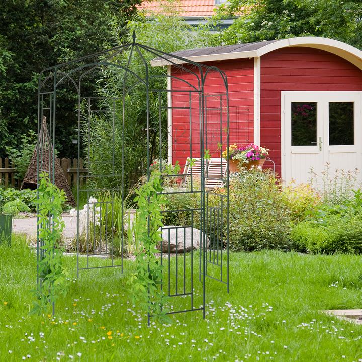 Actual product image Relaxdays Metal Rose Pavilion (160 cm, 160 cm)