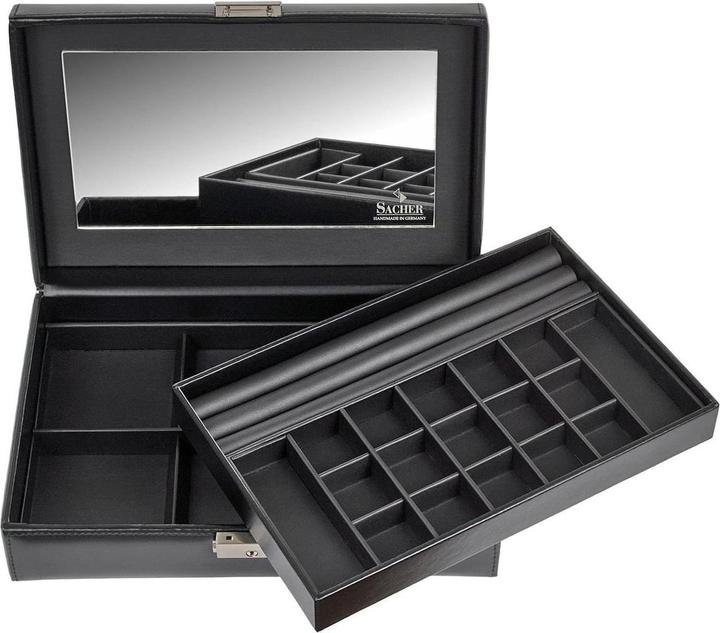 Produktbild Sacher 44.107.0104N04 - Schmuckkassette Isa black exclusive schwarz (Leder)