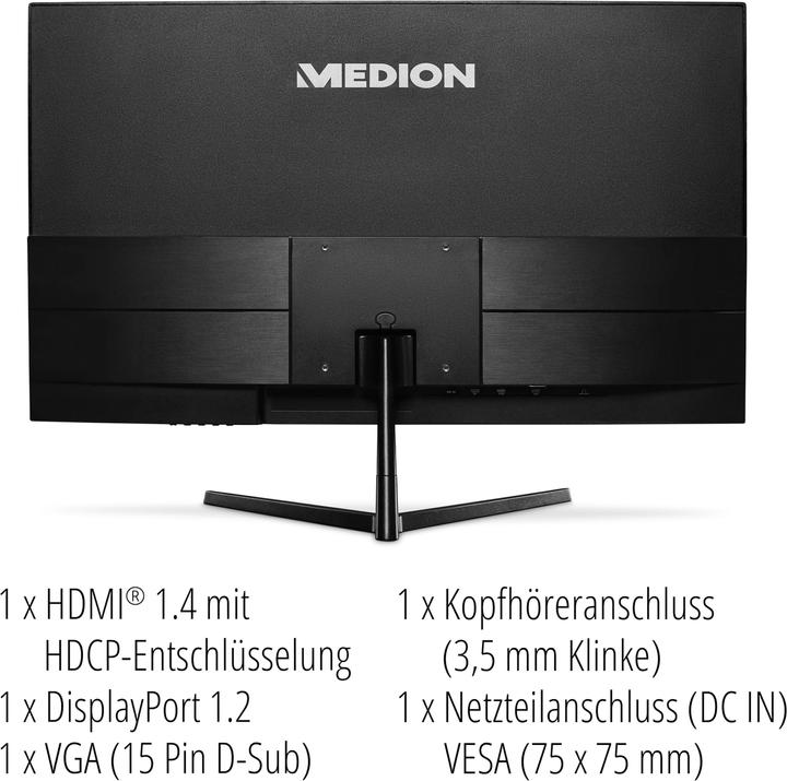 Produktbild Medion AKOYA® P52424 (MD 20152) Widescreen Monitor (1920 x 1080 Pixel, 24")