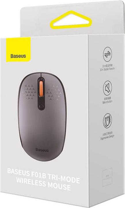 Actual product image Baseus Wireless Mouse F01B Tri-Mode 2.4 G BT 5.0 1600 DPI (frosty grey) (Wireless)