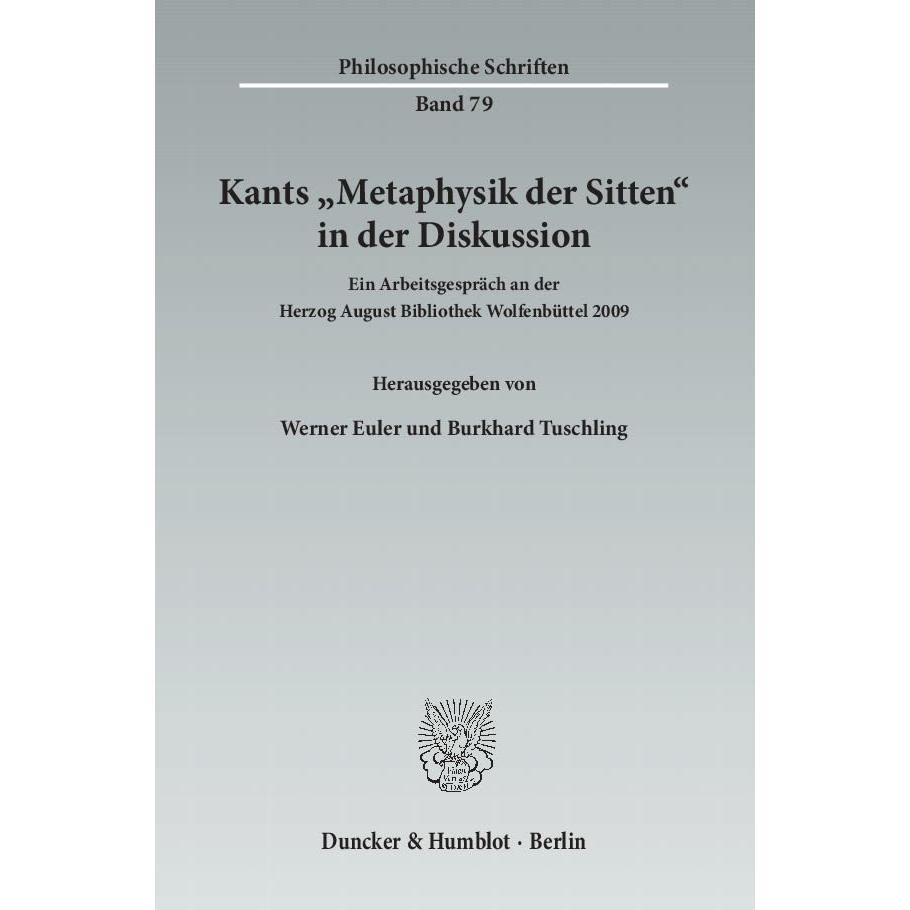 Kants »Metaphysik der Sitten« in der Diskussion, Fachbücher