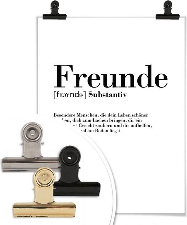 Produktbild Trenddeko Grammatik - Freunde (30 x 24 cm)