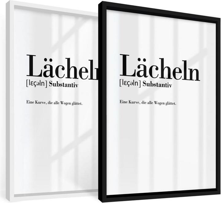 Produktbild Trenddeko Grammatik - Lächeln (60 x 80 cm)