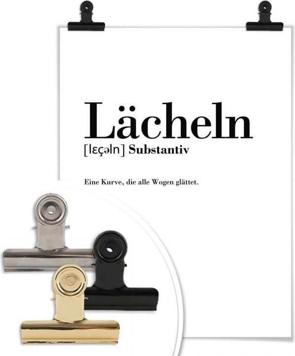 Produktbild Trenddeko Grammatik - Lächeln (60 x 80 cm)