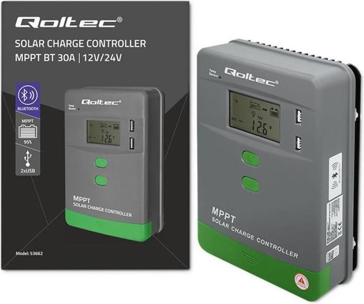 Produktbild Qoltec Solar-Laderegler MPPT mit Temp. Sensor
