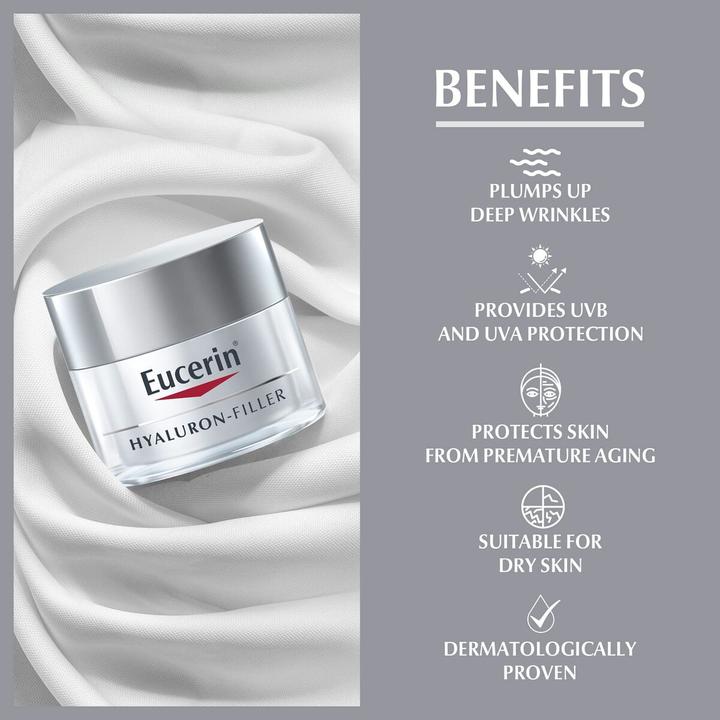 Actual product image Eucerin Hyaluron Filler Day Care for Dry Skin Lsf15 (50 ml) (50 ml, Day cream, SPF 15)