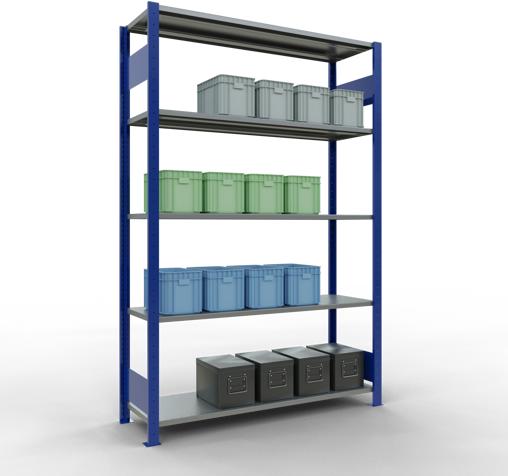 Immagine prodotto Schulte Lagertechnik Sistema di scaffalature di base senza viti MULTIplus150 con ripiani di lunghezza