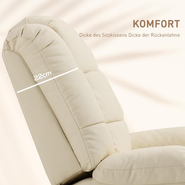 Image du produit Homcom Fauteuil de massage avec fonction de couchage et télécommande