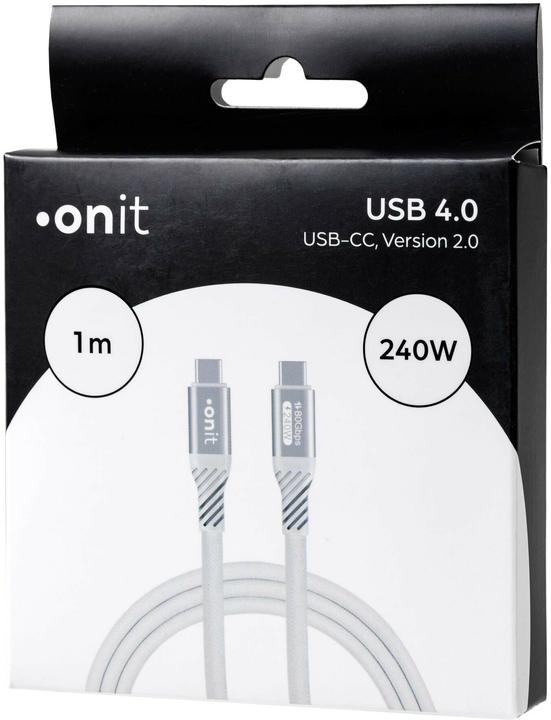 Produktbild Onit USB4-Kabel v2.0 Premium USB C - USB C (1 m, USB 4.0, 240 W)