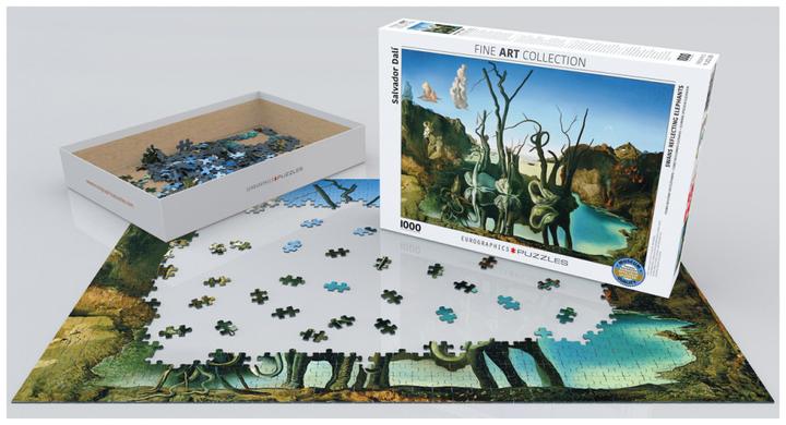 Productafbeelding Eurographics Zwanen spiegelen olifanten (1000 onderdelen)