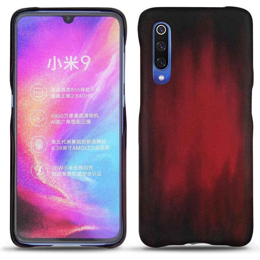 Noreve Lederschutzhülle (Xiaomi Mi 9), Smartphone Hülle, Rot