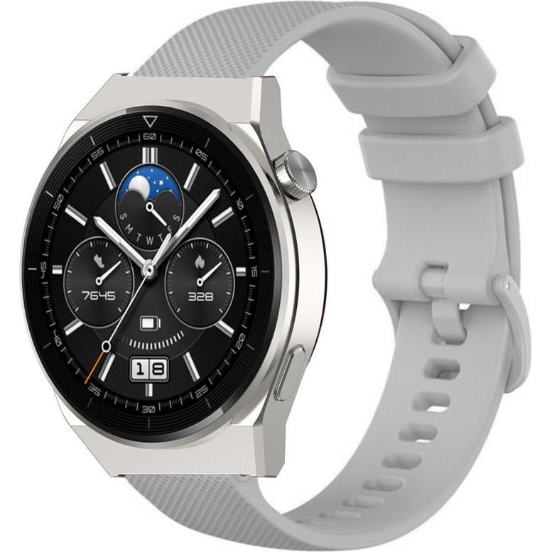 Strap-it Silikonarmband (Silikon, Huawei Watch GT), Uhrenarmband, Grau