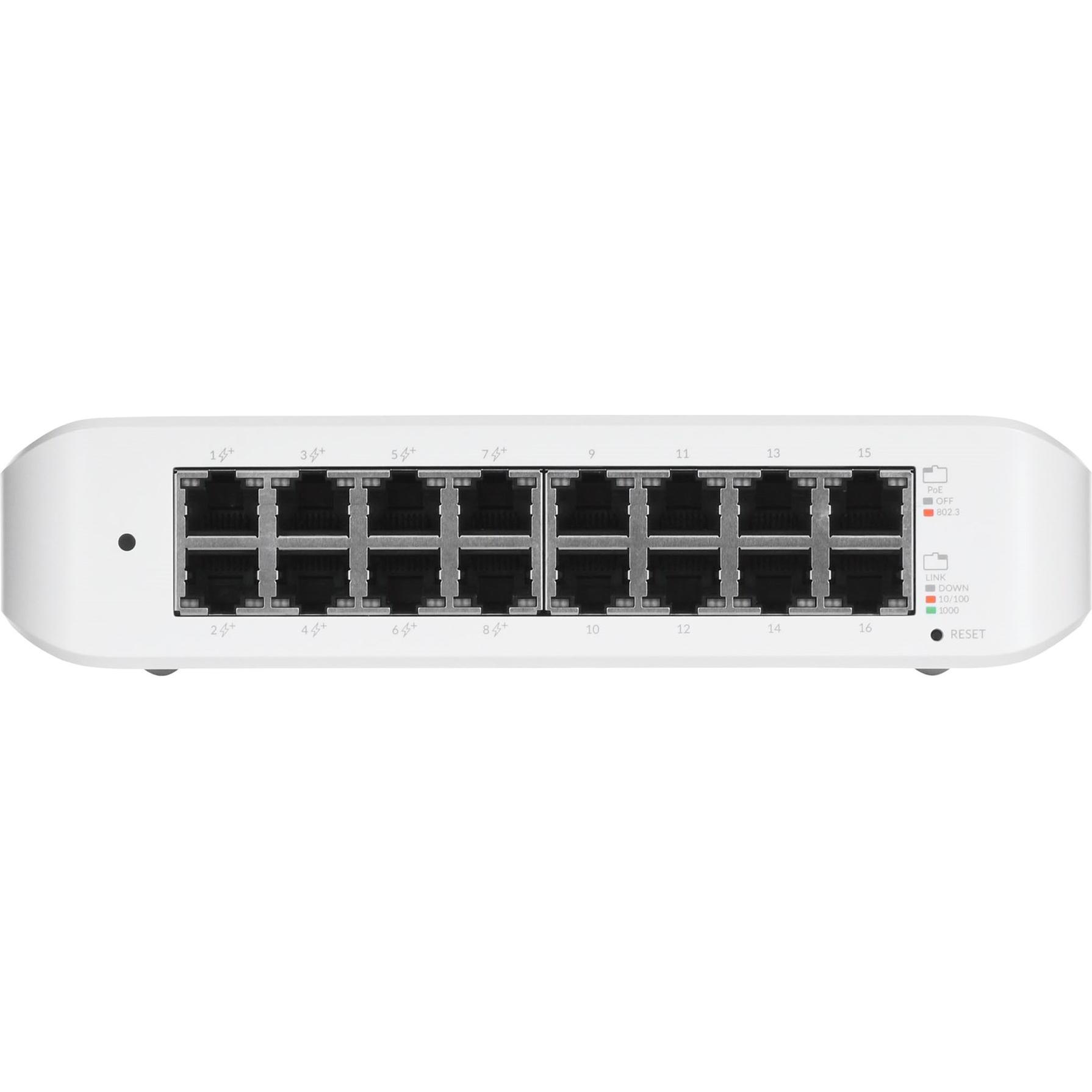 Ubiquiti UniFi Usw-16 Lite (16 Ports), Netzwerk Switch, Weiss