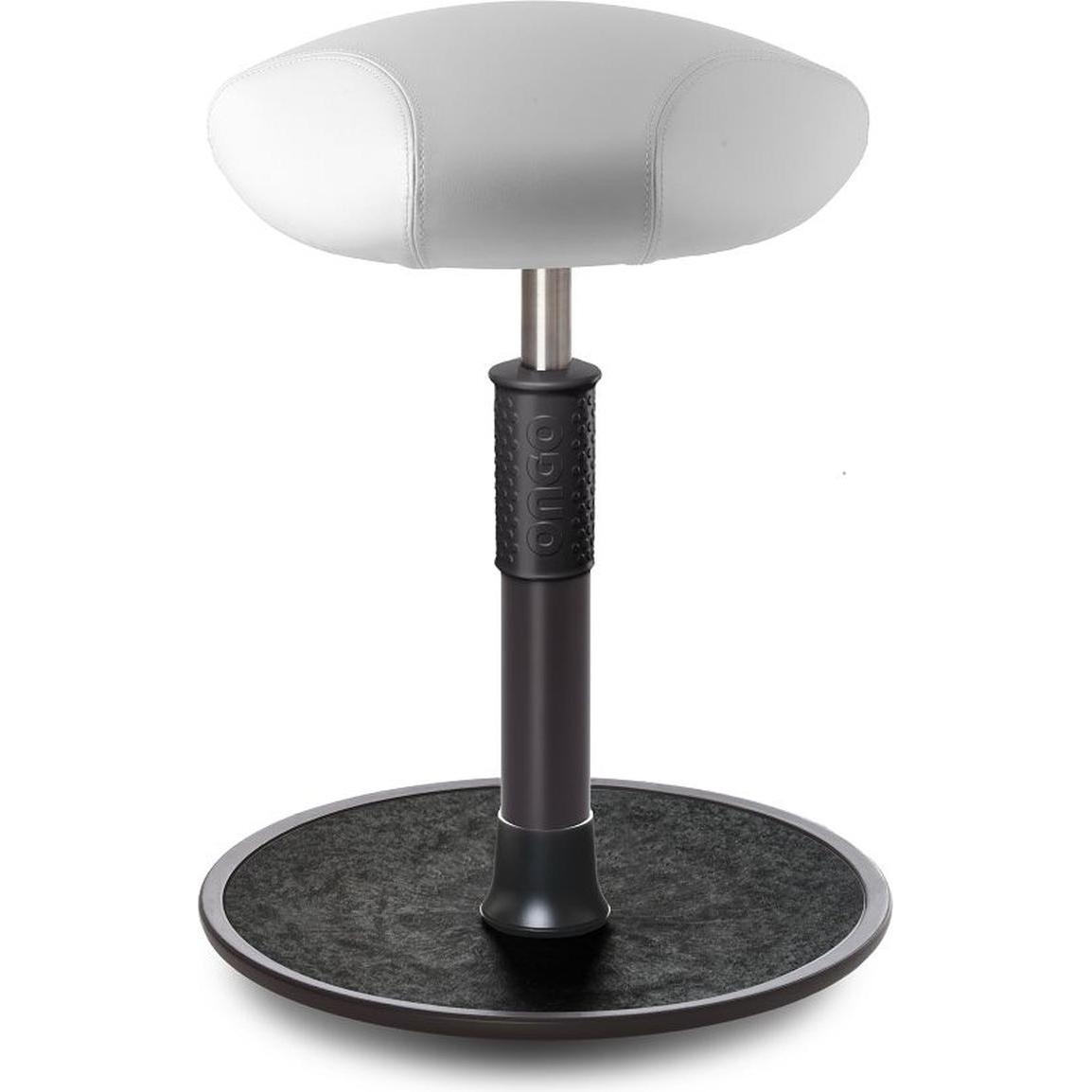 Ongo, Bürostuhl, Sitz- Stehhocker Free Regular Triangel skai Kunstleder Weiss schwarz /schwarz