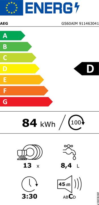 Label énergétique AEG GS60AIM