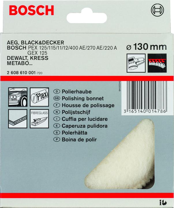 Actual product image Bosch Professional Zubehör Lamb wool hood for orbital sander 2608610001