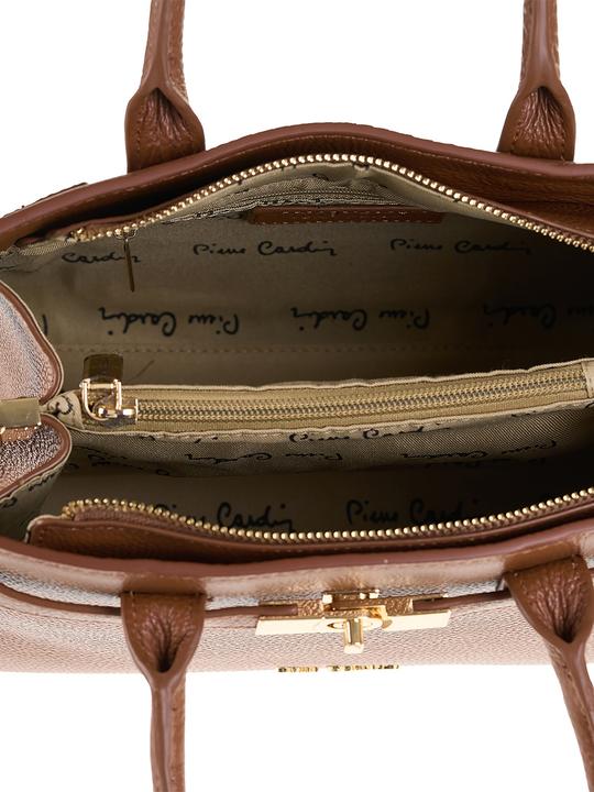 Actual product image Pierre Cardin Damenhandtasche Made In Italy - Modell Eirian Nova - 100% Leder - 27.0 X 20.5 X 10.0 Cm