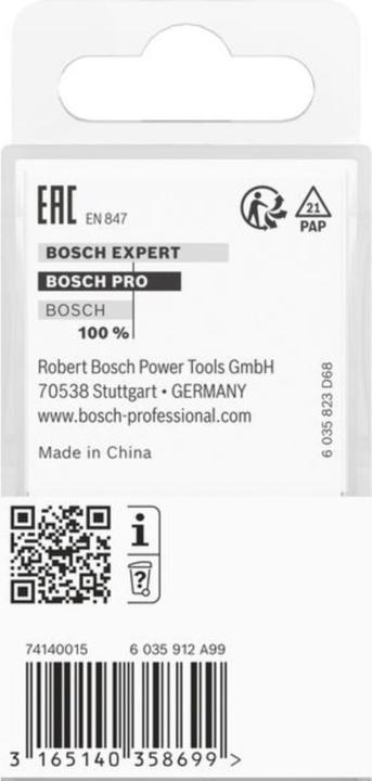 Produktbild Bosch Professional Zubehör Zinkenfräser, 8 mm, D1 14 mm, L 14 mm, G 55 mm, 15°