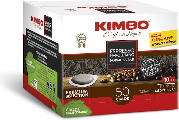 Actual product image Kimbo Espresso Napoletano - Premium Selection (50 x Port.)