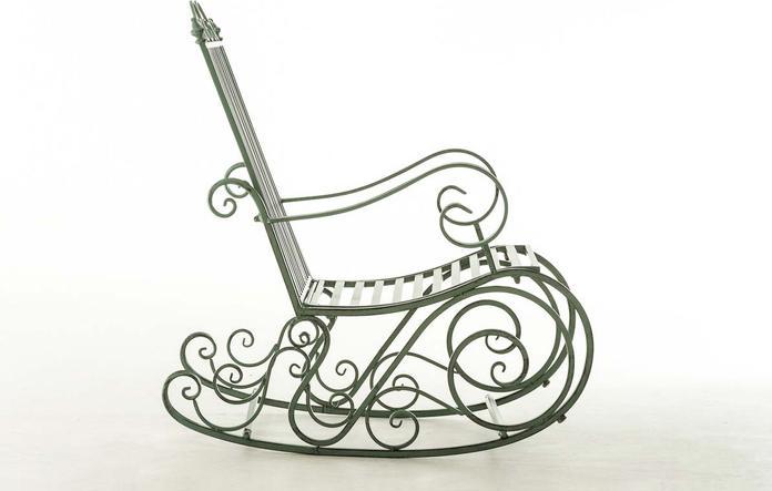 Image du produit CLP fauteuil à bascule Smilla, vert antique