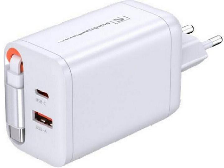 Produktbild Schönenberger 67W GaN 2-Port Fast Charger integr. USB-C Cable (67 W, 2 Ports)
