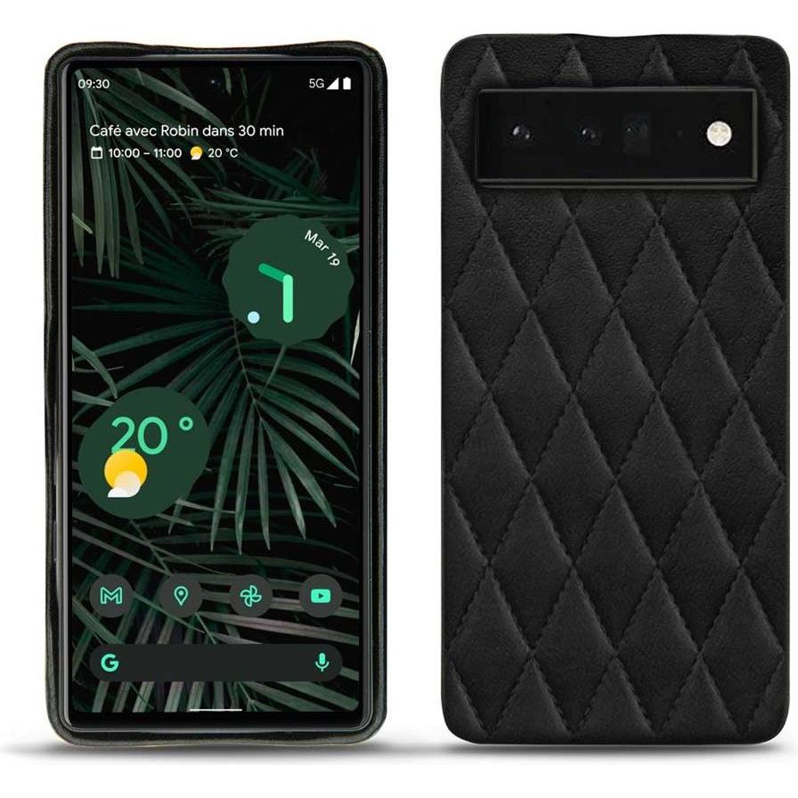 Noreve Lederschutzhülle (Google Pixel 6 Pro), Smartphone Hülle, Schwarz
