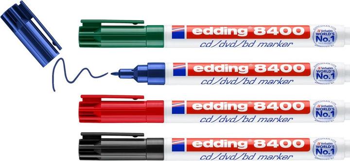 Produktbild Edding 8400 CD-Marker farbsortiert 0,5 - 1,0 mm, 4 St. (Mehrfarbig, 1 mm, 4 x)