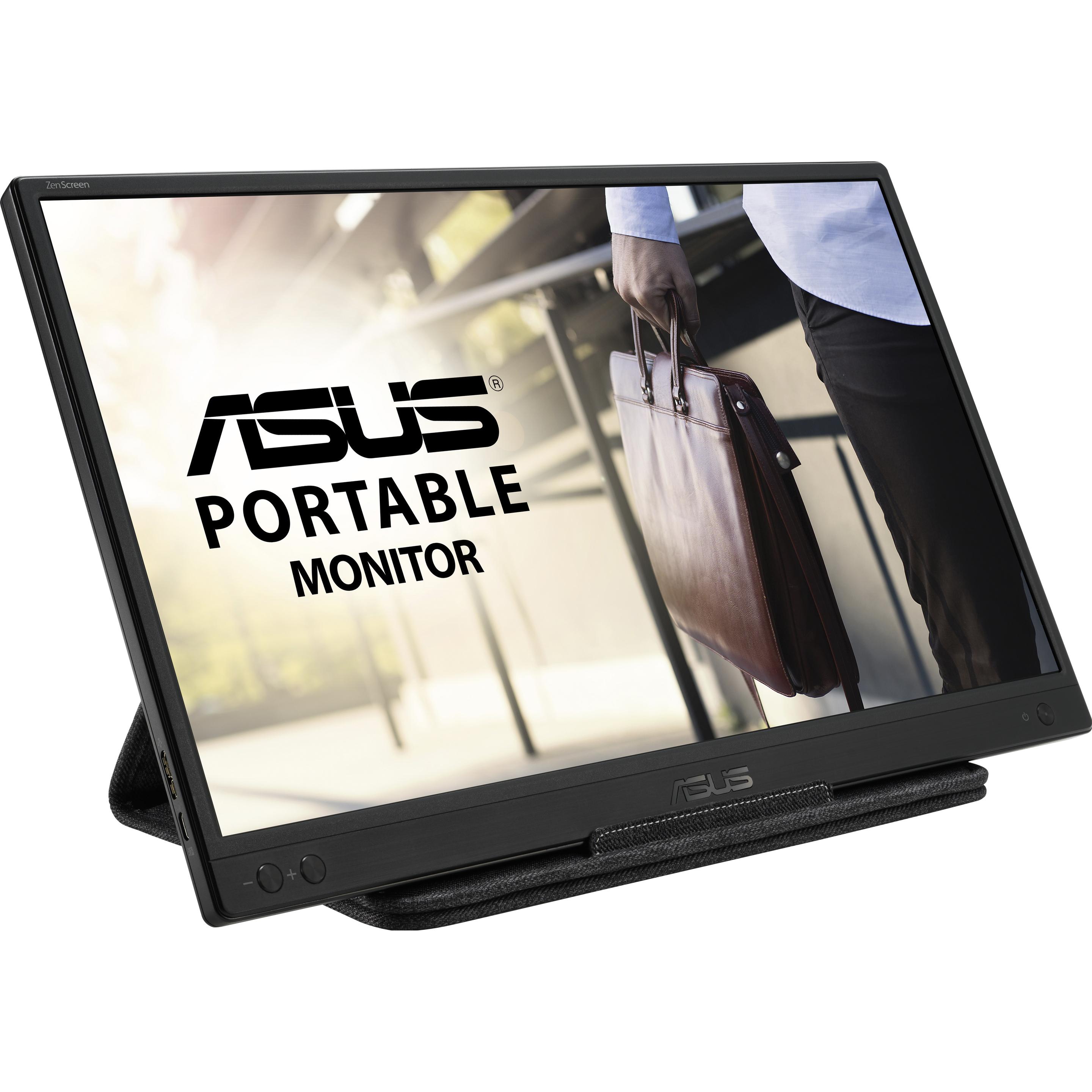 ASUS MB166B (1920 x 1080 Pixel, 15.60"), Monitor, Schwarz