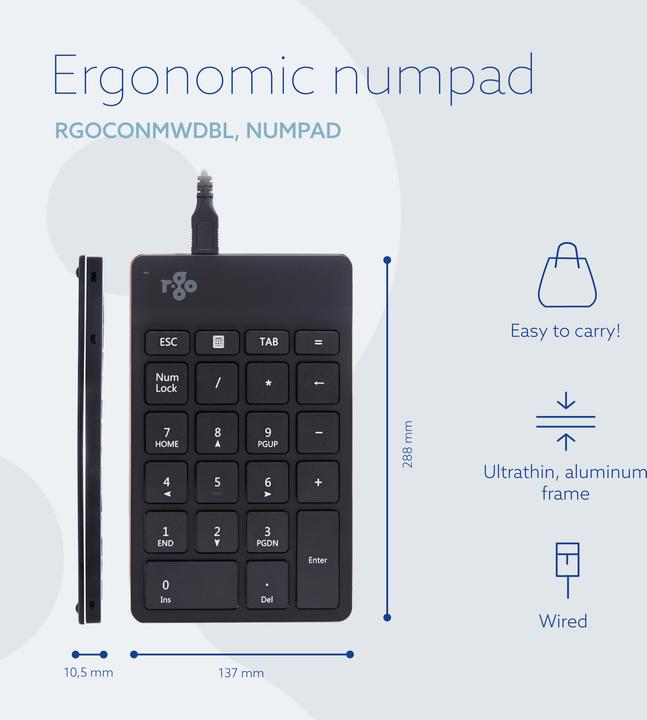 Produktbild R-Go Tools Break (Nummernblock, Kabelgebunden)