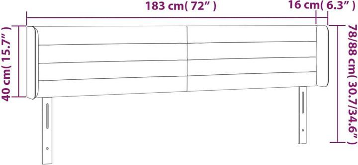 Immagine prodotto vidaXL Nathanael (183 x 16 x 88 cm)