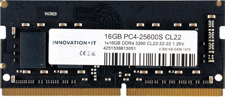 Actual product image Innovation IT NDDR4 3200 16GB SO KL22-22-22 1.2V 8 chip (1 x 16GB, 3200 MHz, DDR4-RAM, SO-DIMM)