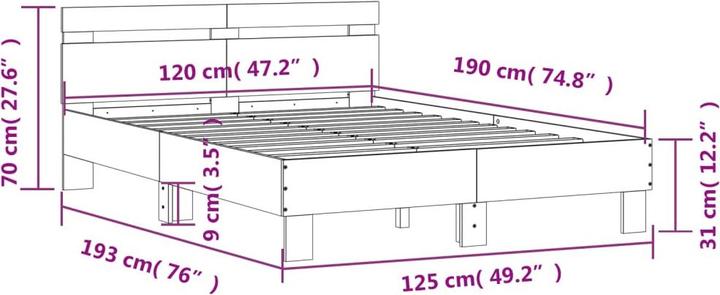 Image du produit vidaXL Bettgestell (140 x 200 cm)