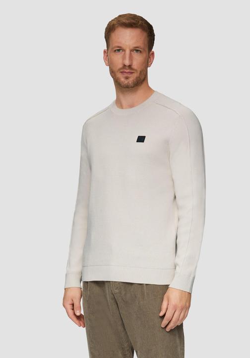 Produktbild S.Oliver Strickpullover Strickpullover mit Nahtdetails und Logo (3XL)