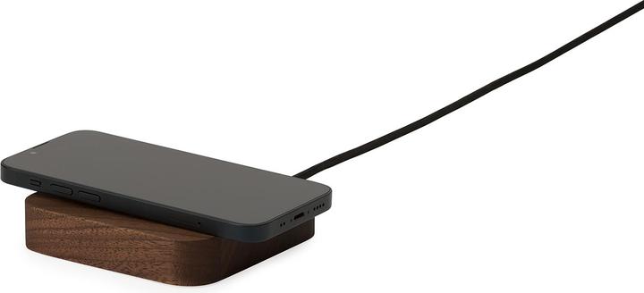Produktbild Oakywood Charging Pad (OakyBlocks) Kabelloses Schreibtisch-Ladegerät aus Holz - Walnuss -