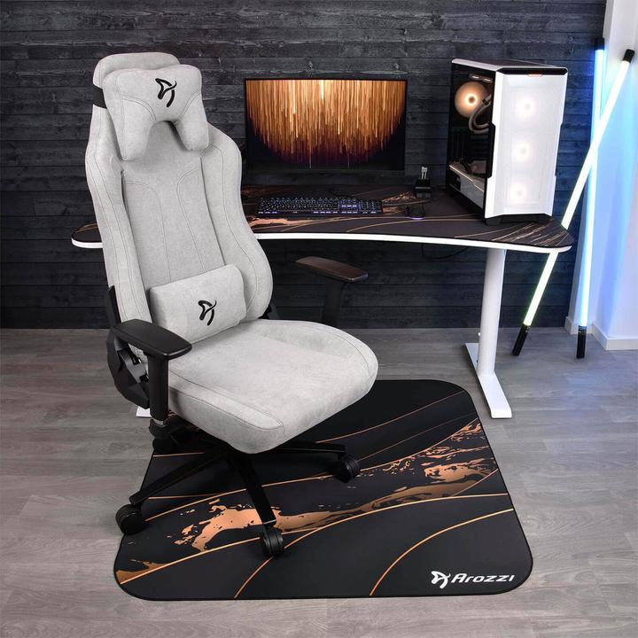 Actual product image Arozzi Zona Quattro Black Gold / Floor protection mat / 116 x 116 cm / Black and gold design (116 x 116 cm)