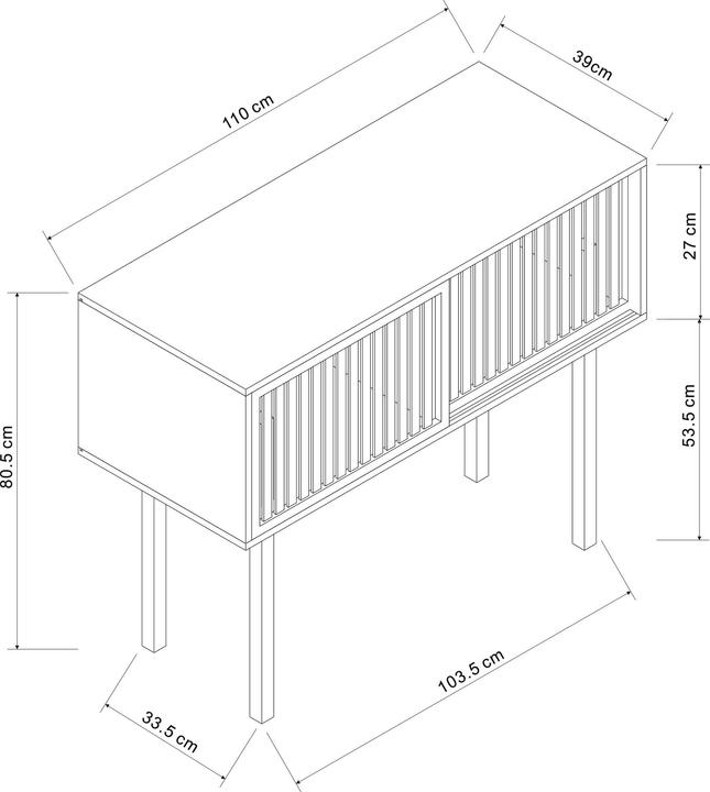 Image du produit En.Casa Brønnøy (110 x 39 x 80.50 cm)