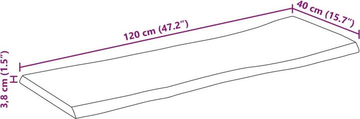 Actual product image vidaXL Tischplatte (120 x 40 cm)