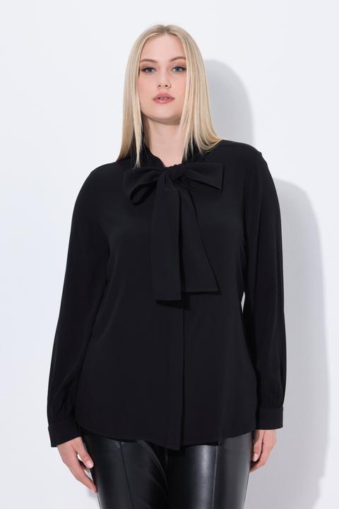 Immagine prodotto Ulla Popken Blusa con sciarpa integrata e maniche lunghe (50, 52)