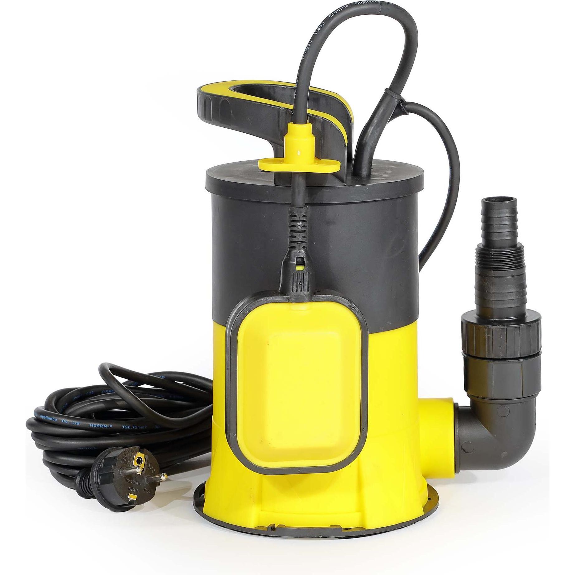 Thumbnail - Wiltec, Wasserpumpe, flachsaugende Tauchpumpe Schwimmer 400W Tiefbrunnenpumpe Flachsaugerpumpe (Durchlaufpumpe)