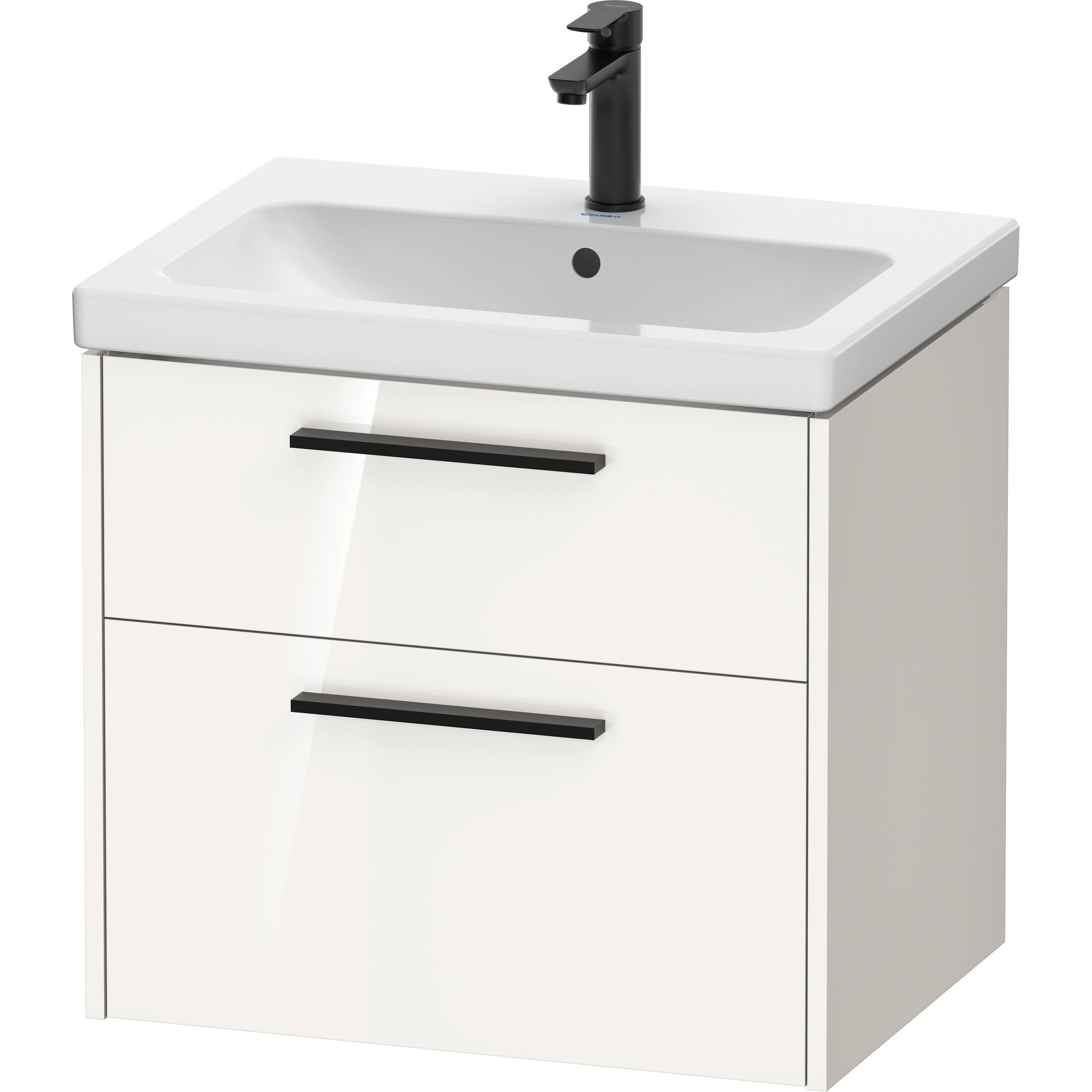 Duravit, Waschbeckenunterschrank, D-Code Waschtischunterbau, 1 Auszug, 634x460mm, Siphonausschnitt, mit Griff