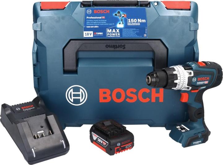 Produktbild Bosch Professional Bosch GSB 18V-150 C Professional Akku Schlagbohrschrauber 18 V 150 Nm Biturbo Brushless + 1x Akku 5 (Akkubetrieb)