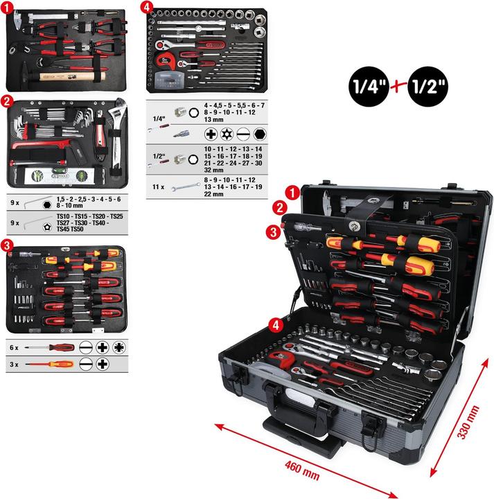 Actual product image KS Tools Universal tool set (130 pieces)