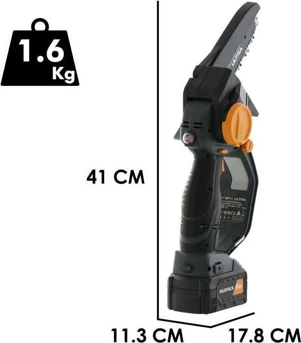 Immagine prodotto Batavia Nexxsaw V3.2 Set di motoseghe a batteria senza spazzole, batteria da 4Ah, caricatore rapido da 4A (Sega a catena a batteria)