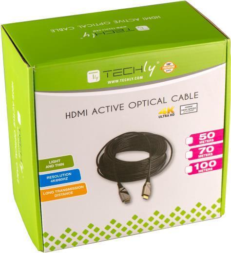 Actual product image EFB Elektronik GmbH HDMI2.0 AOC LWL Cable 10 m, The Active High Speed HDMI Audio Video Cable is characterized by ei (10 m)