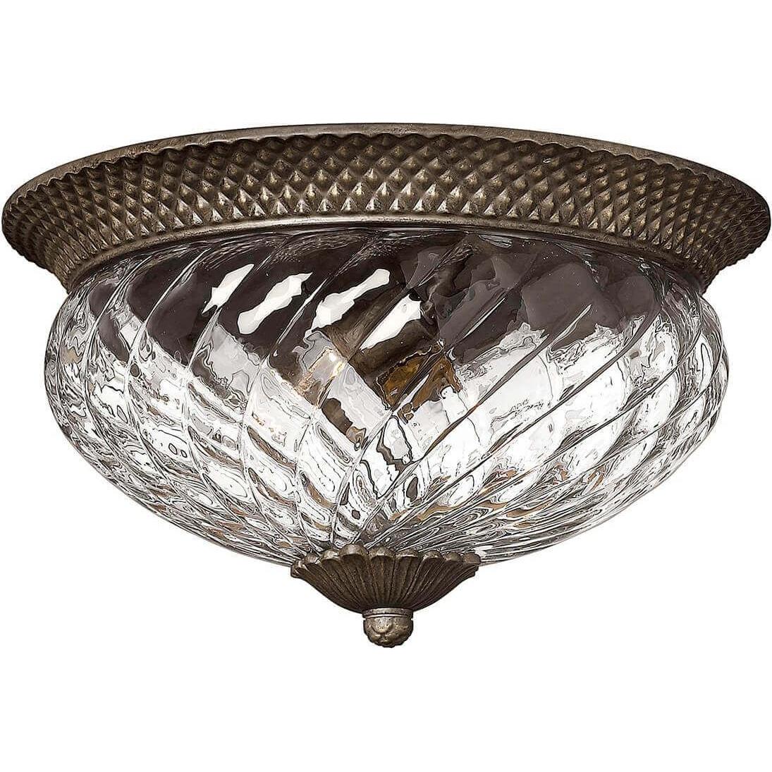Elstead Lighting, Wandleuchte + Deckenleuchte, Plantation Deckenleuchte E27 3-fach Perle Bronze (E27)