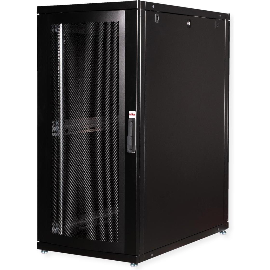 Roline 19-Zoll Serverschrank 26 HE (26 HE, 19 Zoll Rack), Serverschrank, Schwarz